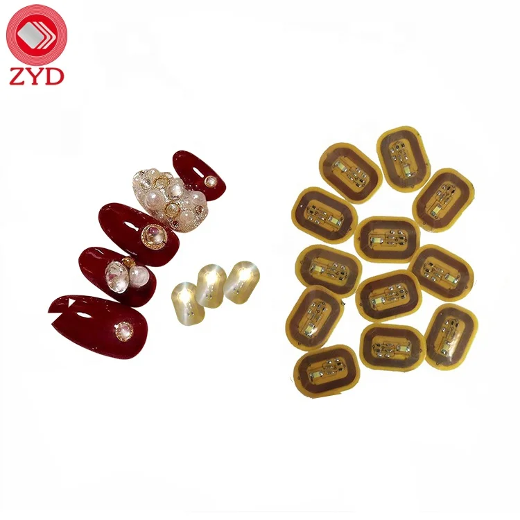 NFC Smart Nail Access Control Card Art Sticker Cool Fashion Lighting Nfc Led Nail Sticker