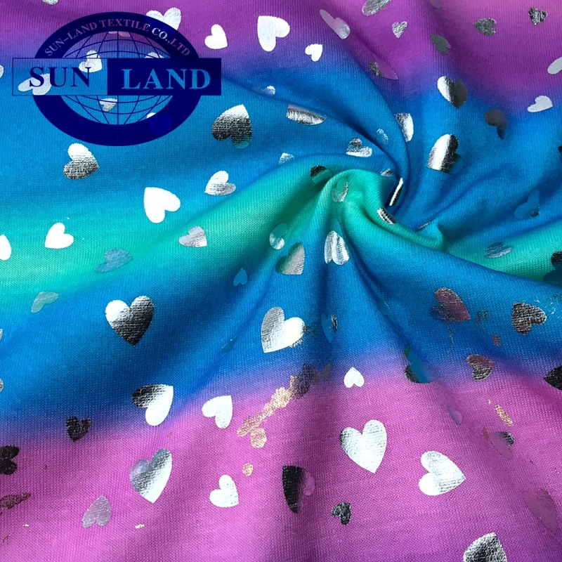 kids pajamas clothing yarn dyed cartoon printed 100% melange cotton  jersey fabric