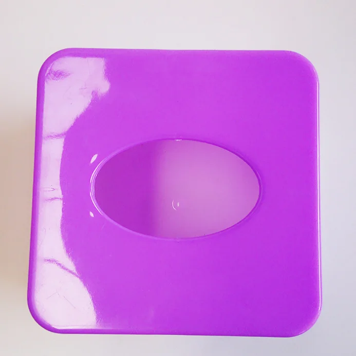 Hot sale small square paper towel box plastic tissue box