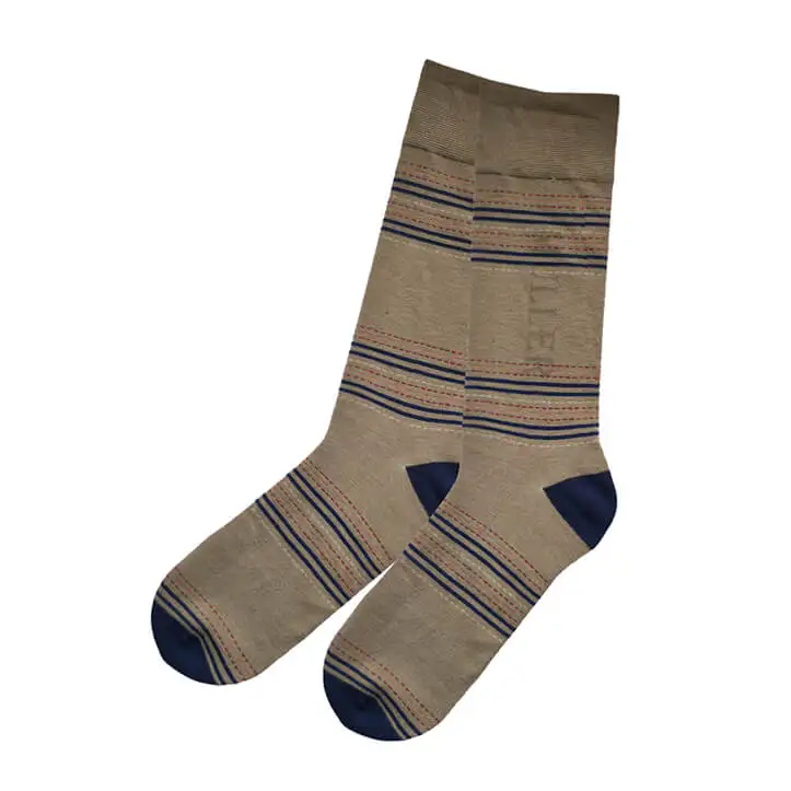 Womens Thick Bamboo Breathable Boot Work Socks,Mid Calf and Line of Dashes Stripe