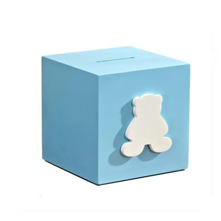 Popular hot-sale cute  wooden piggy bank money saving box