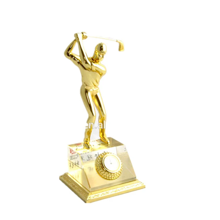 Wholesale Custom Metal Golf Trophy Gold Golf Award Statue