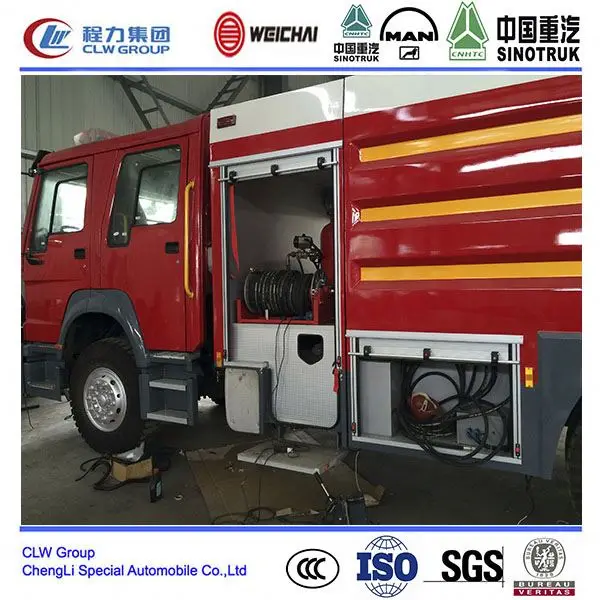 hot sale water/foam howo fire truck/ 10000 liter aerial tower fire truck