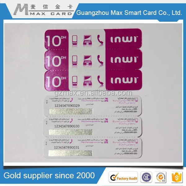 Top up Card Printing