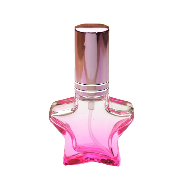 8ml empty color design fancy star shaped mini travel pocket perfume glass spray bottles