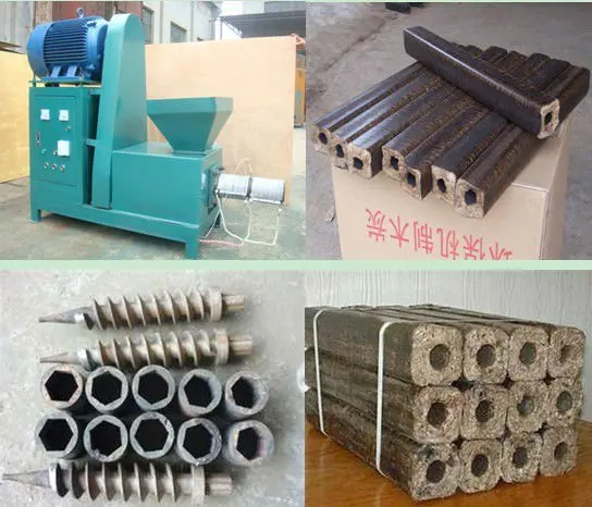 High Efficient Wood sawdust charcoal briquette machine and rice husk extruder making machine