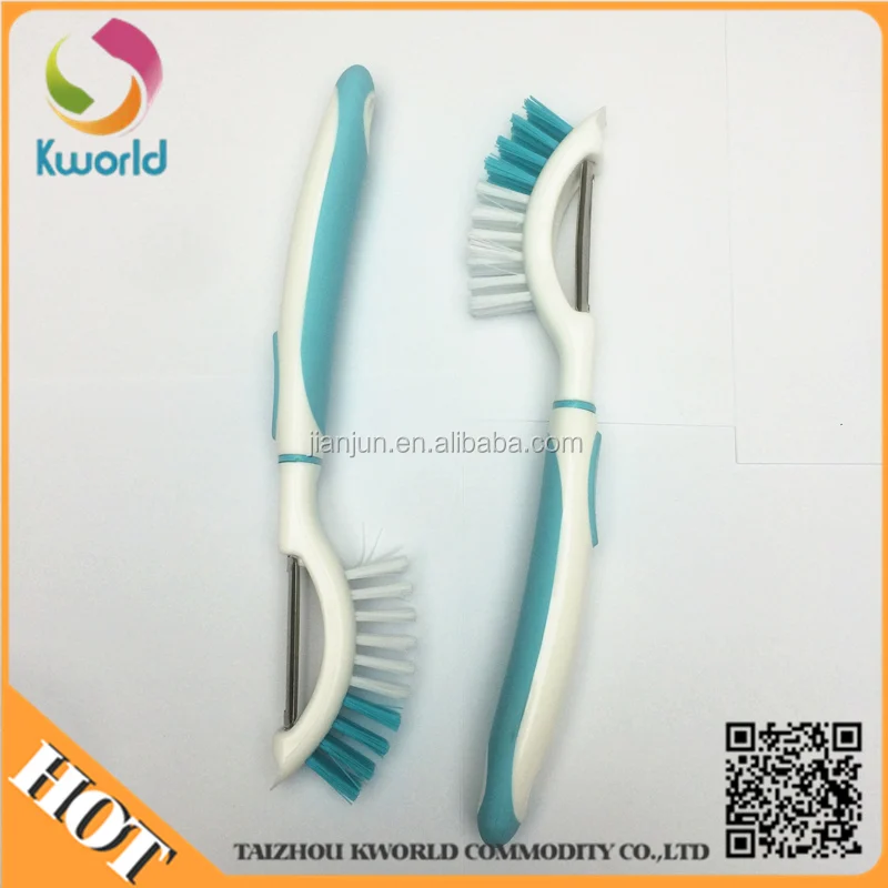 Высокое качество из нержавеющей стали нож для очистки овощей, фруктов и овощей Картофелечистка с щетка для очистки