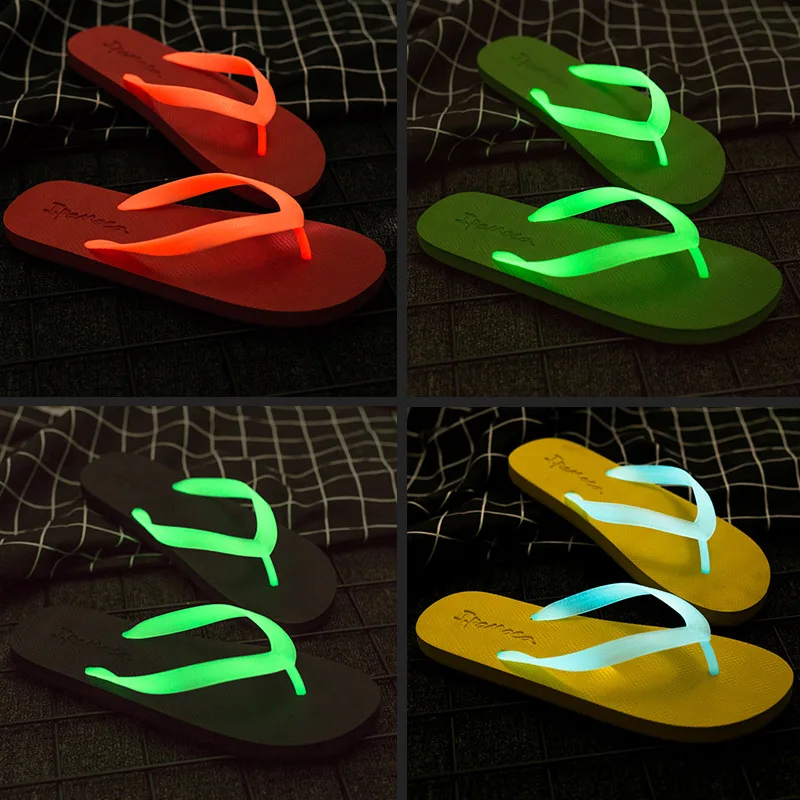 
New fashion luminous custom personalizde flip flops women blank sublimation beach slippers 