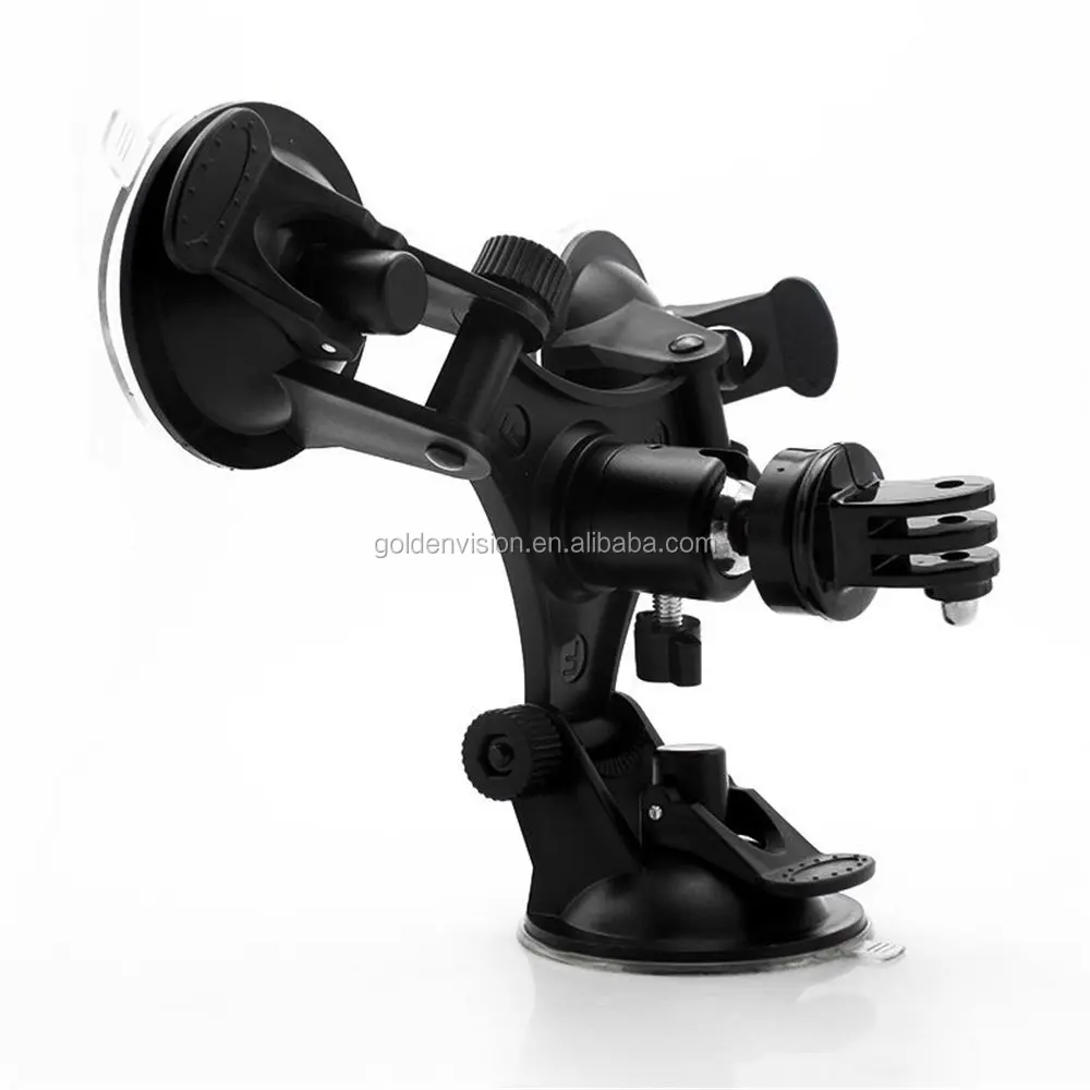 Strong Triple Suction Cup Mount + Tripod Adapter + Ball Head for Gopro Hero