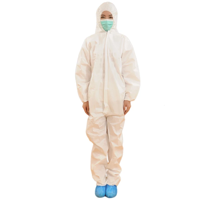 
Disposable White Workwear Microporous Coveralls 