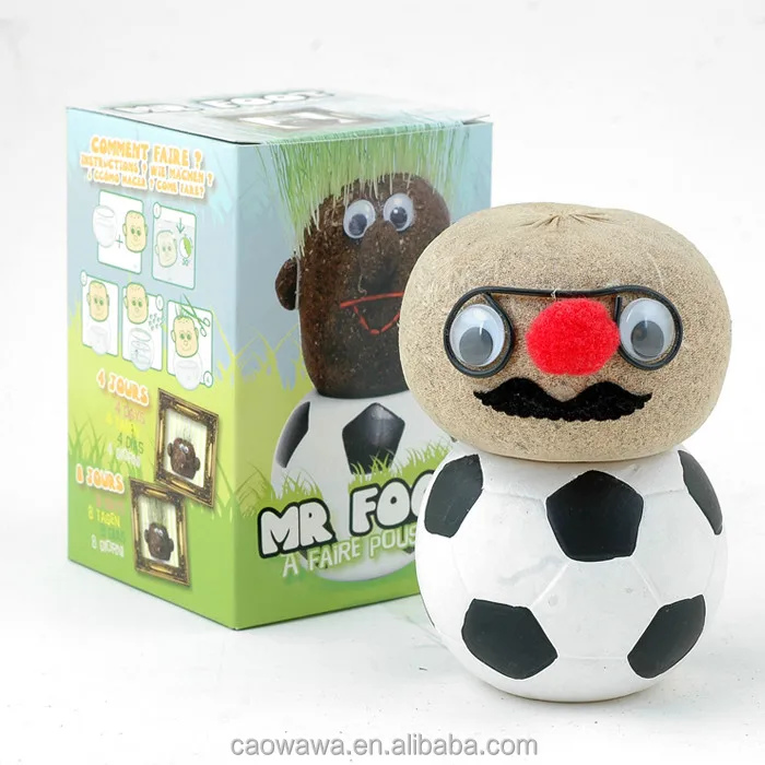 
mini grass doll plant grass head toy worldcup seriesmini football grass head 