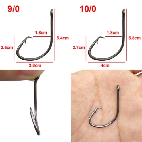 
High Carbon Steel Black Offset Sport Circle Fishing Hook Size 1 2 4 6 1/0 2/0 3/0 4/0 5/0 6/0 7/0 8/0 9/0 10/0 