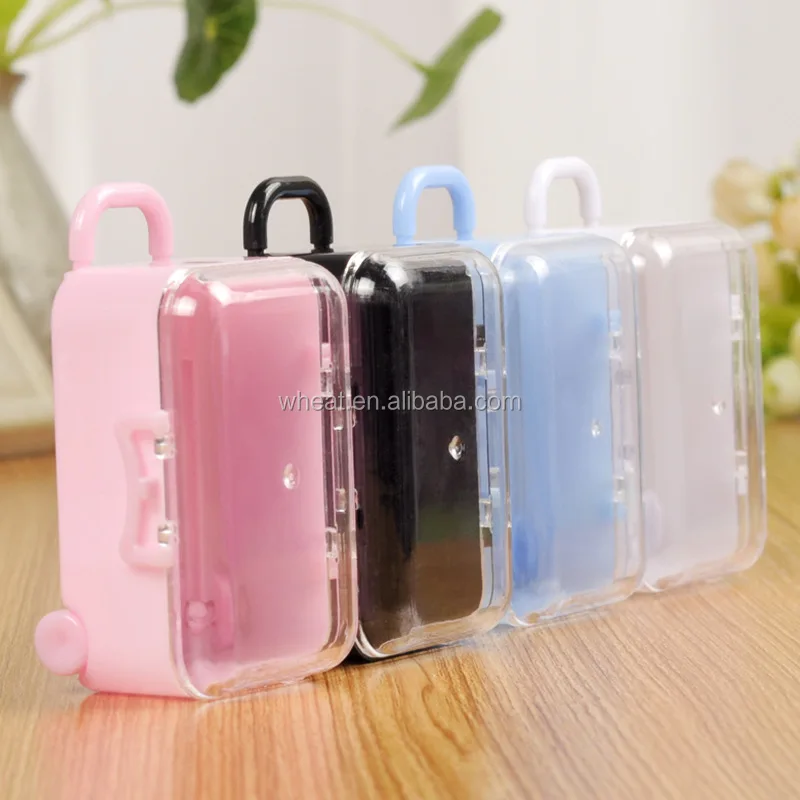 Wedding Favor Themed Mini Travel Plastic Suitcase Candy Box