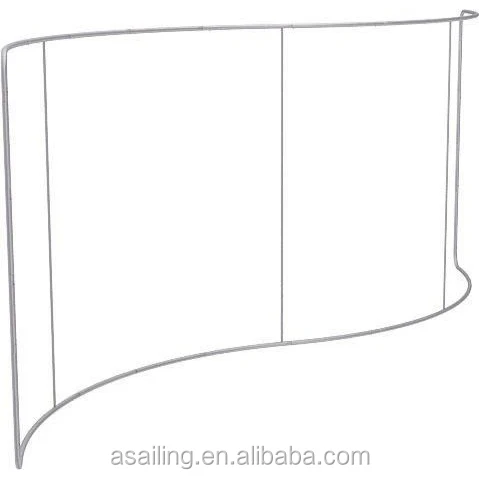 10 ft S shape tension fabric display tube exhibition booth backdrop
