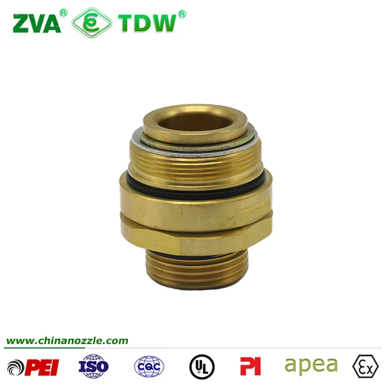 Brass Nozzle Swivel Joint Diesel Hose Coupling Fitting for ZVA 25 Automatic Fuel Nozzle