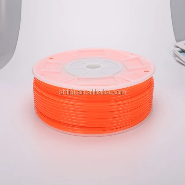 Зелено-оранжевый прозрачный полиуретановый круглый ремень, полиуретановый приводной ремень, гладкая и шероховатая поверхность