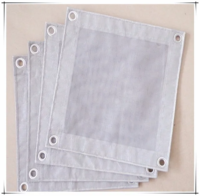 
130g white 1.8*5.1m Thailand fireproof pvc mesh sheet 