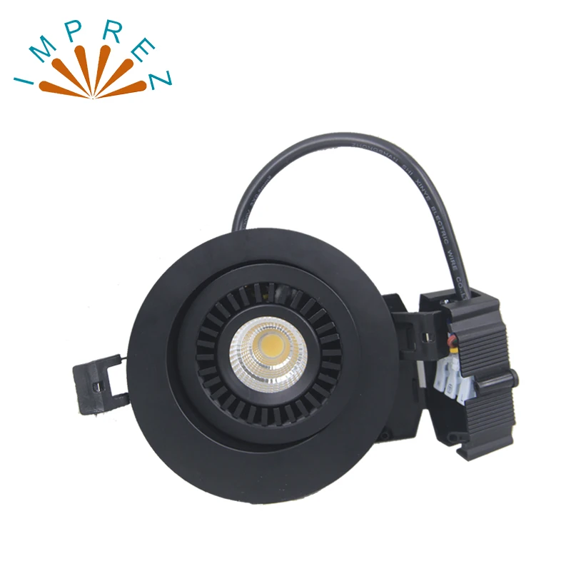 Внутренний алюминиевый вращающийся 7 Вт регулируемый cob светодиодный потолочный светильник с регулируемой яркостью без драйвера 220 В встраиваемые подвесные светильники