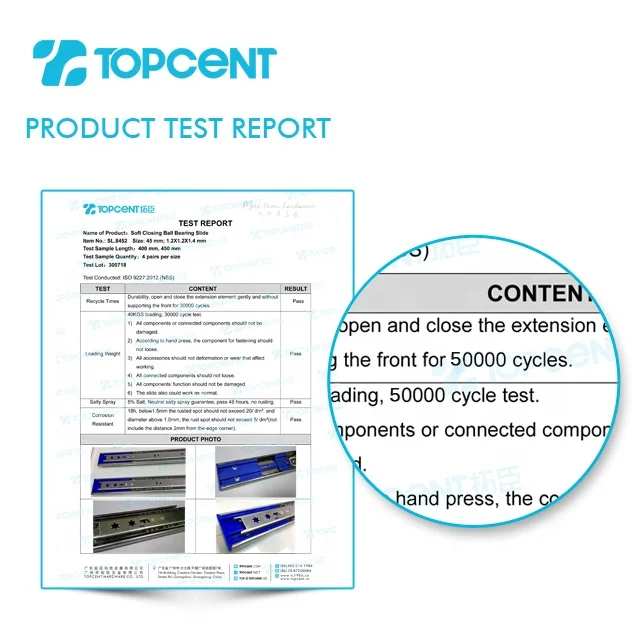 Topcent I-shaped ball bearing buffer furniture telescopic channel soft close cabinet drawer slide
