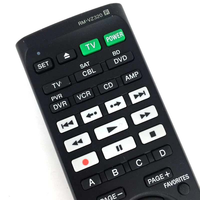 Universal RM-VZ320 Remote Control fit for Sony AV Receiver/Blu-Ray Disc Player/Cable Box/VCR/DVD/Combo Buttons