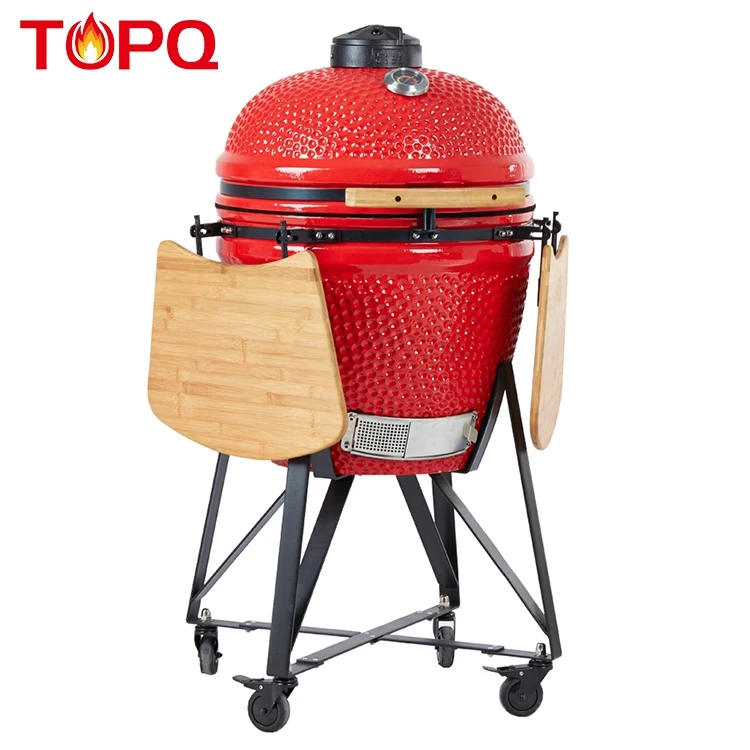 China Manufacturer TOPQ Ceramic Big BBQ Grill Kamado outdoor clay tandoor oven