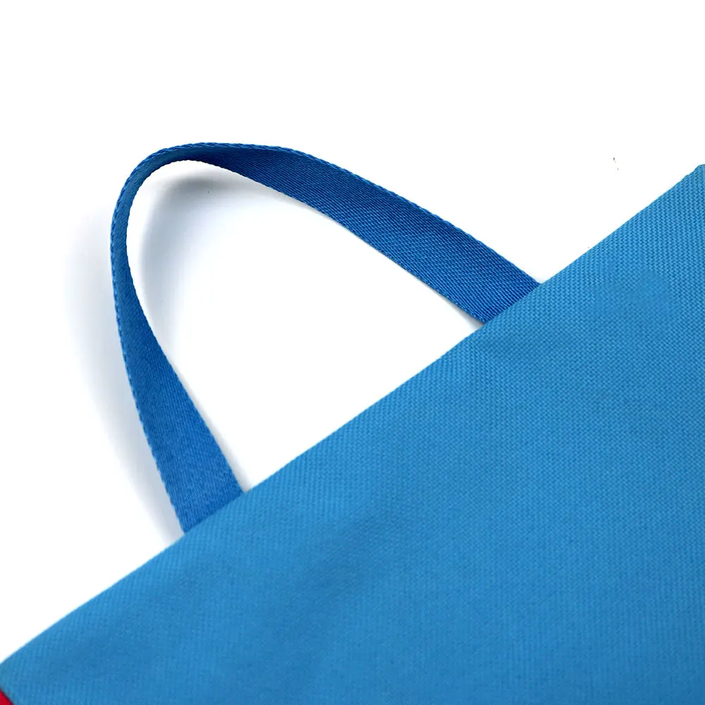 Low MOQ 100pcs polyester pocket expanding file folder labels printing a4 document zipper bag