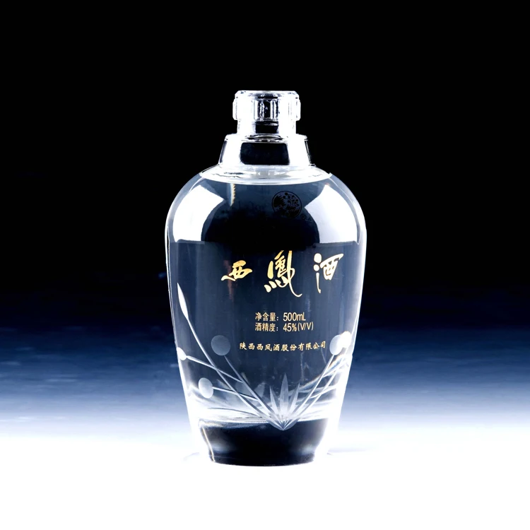 Extra white flint 750ml liquor bottles empty spirits glass bottle garrafas de vidro