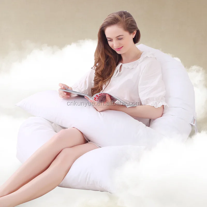 
Custom U Shaped Total Body Maternity Back Support Cotton Side Sleeper Pregnancy Pillow 