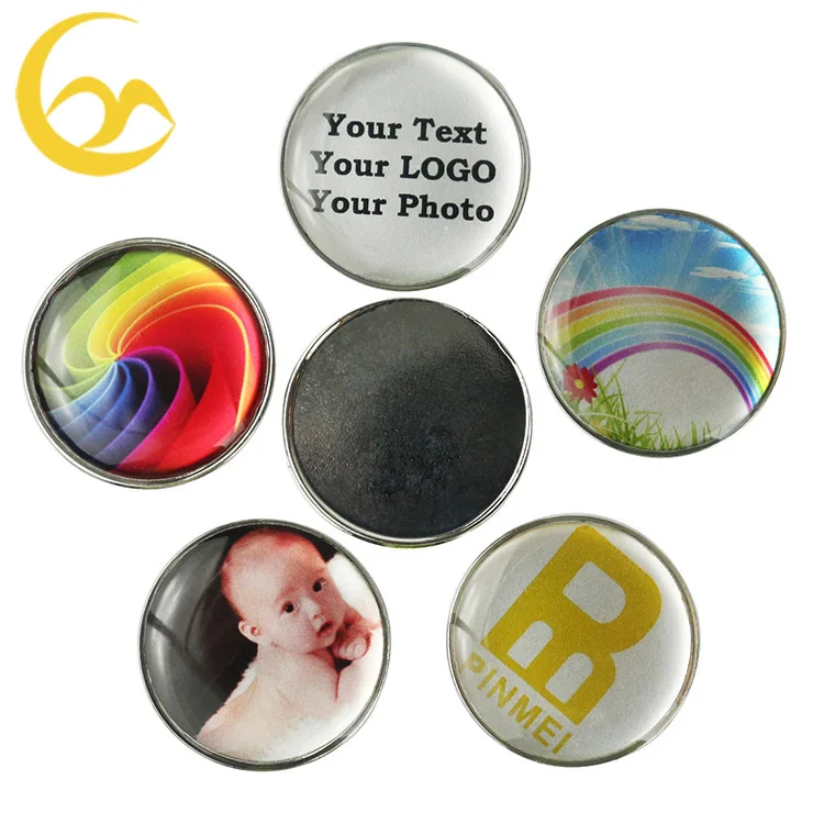 Custom logo blank empty ball marker golf domed sticker ball marker