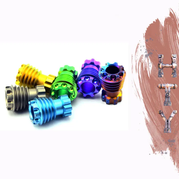 HTY titanium Knife EDC Keychain Jewelry Parachute Cord Bead Pendant Lanyard