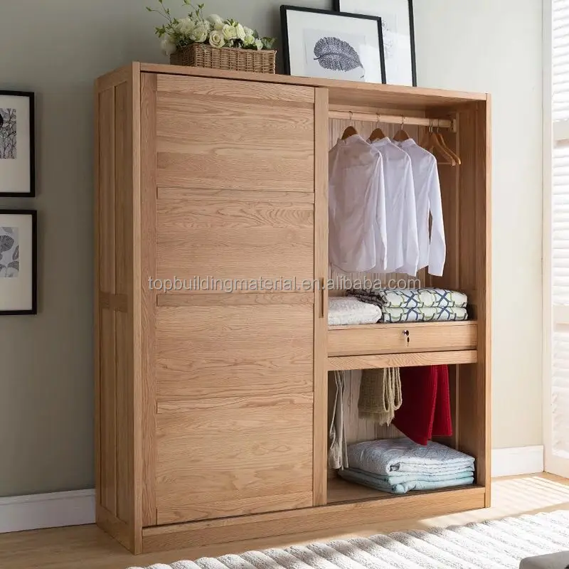 
Custom solid Oak wood two door wardrobe 