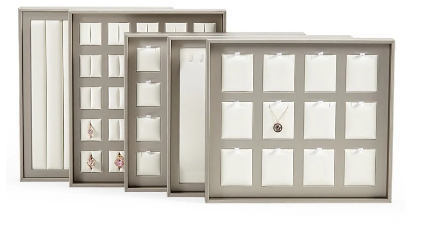 Direct factory wholesale OEM pu spectacle jewelry ring earrings display tray