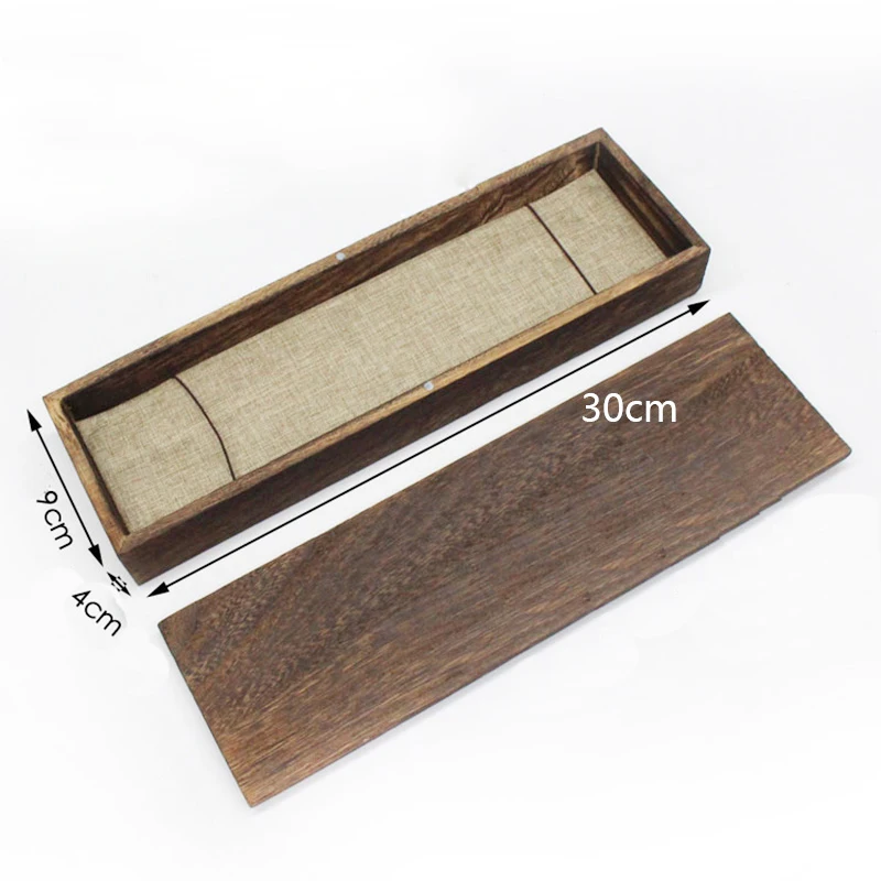 
Paulownia wood antique rustic finish jewelry packaging gift box carbonize color wedding ring packaging wood box 