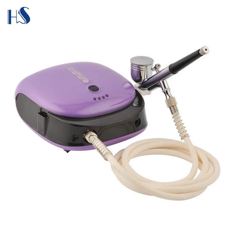 HS-M901K mini airbrush air compressor for spraying hyaluronan serum into the skin
