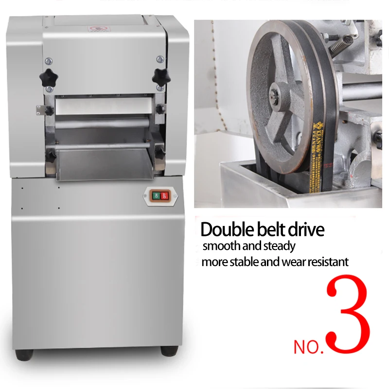 
Stainless Steel Automatic Industrial Dough Press Machine Dough Roller Dough Sheeter # YF-AG30 