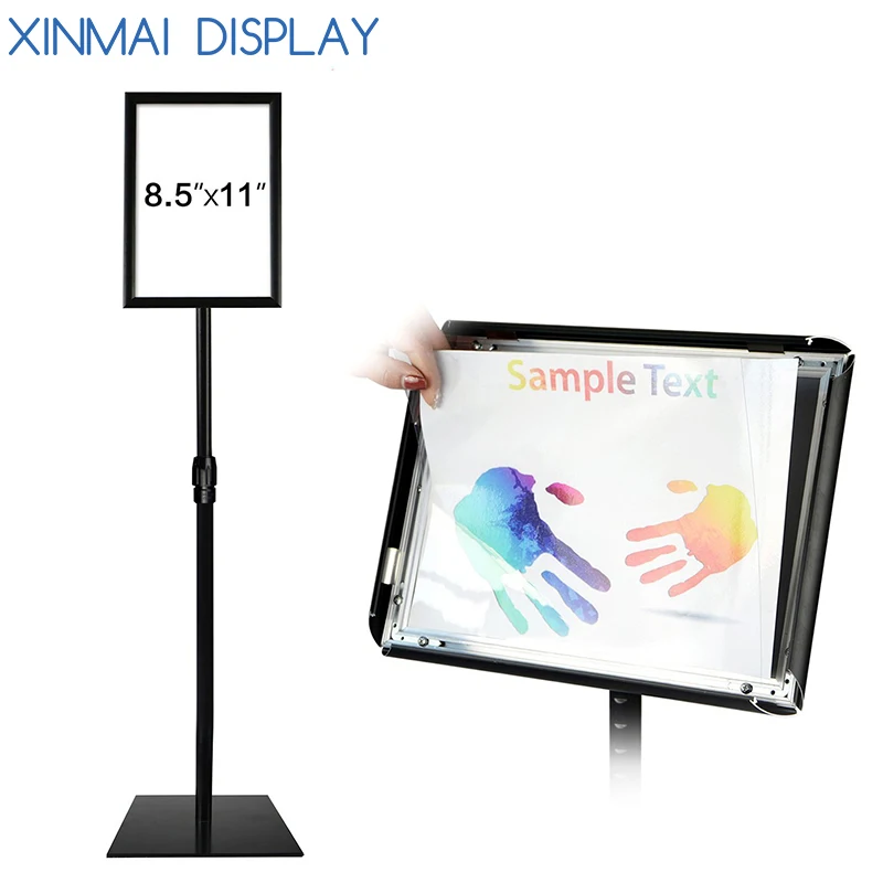 Adjustable aluminum Snap Open 8.5 x 11inch  sign stand
