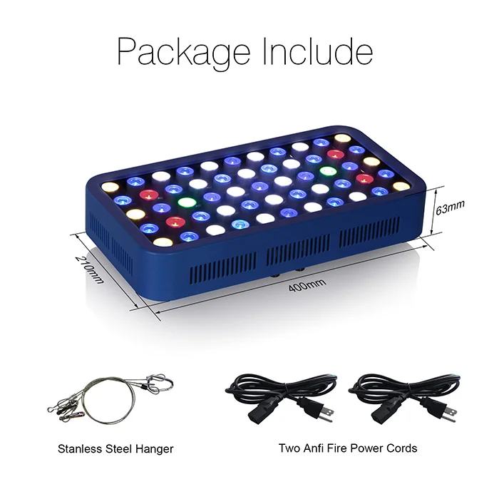 
Adjustable 0% -100% Light Button LED Aquarium Light for Marine Coral Reef Fish Tank 