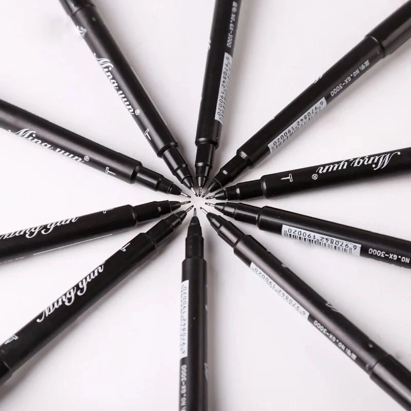 Канцелярские товары для китайского художника, канцелярские товары, оптовая продажа, школьный маркер с черными чернилами и тонкой линией