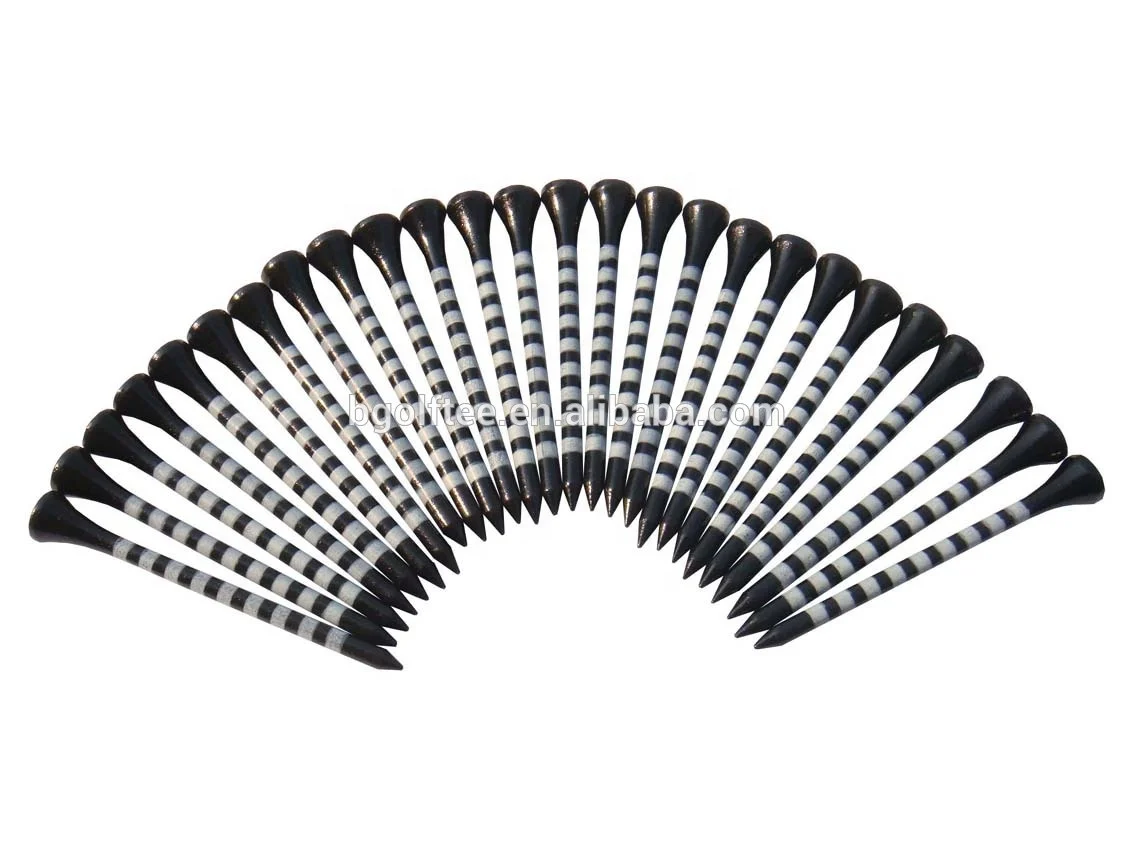 Special striped bamboo golf tee in various color different size