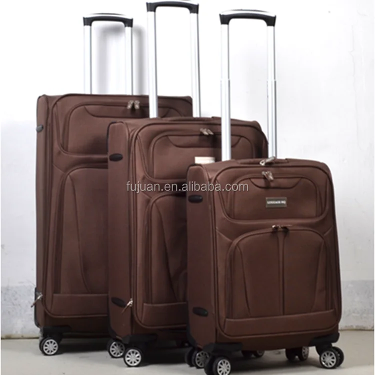 
3 Pieces suitcases 8 wheels iron trolley very good quality oxford cloth overstock luggage 