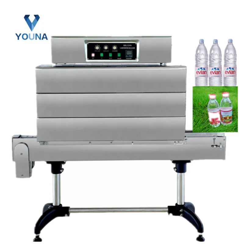 Beverage bottle shrink labeling machine