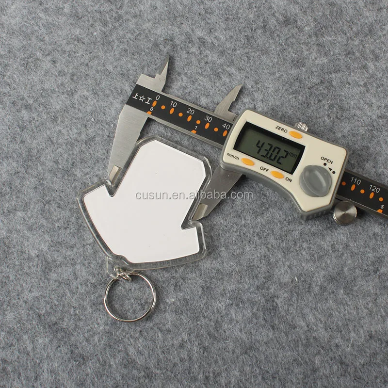 Clear plastic keyring t shirt design plastic acrylic keychain