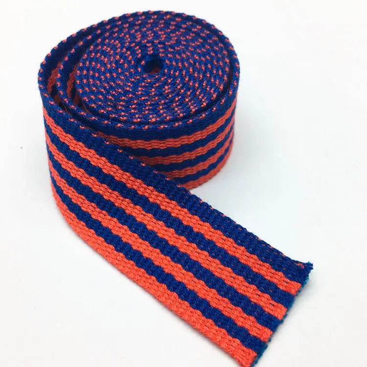 double side jacquard logo polyester webbing tape for customize