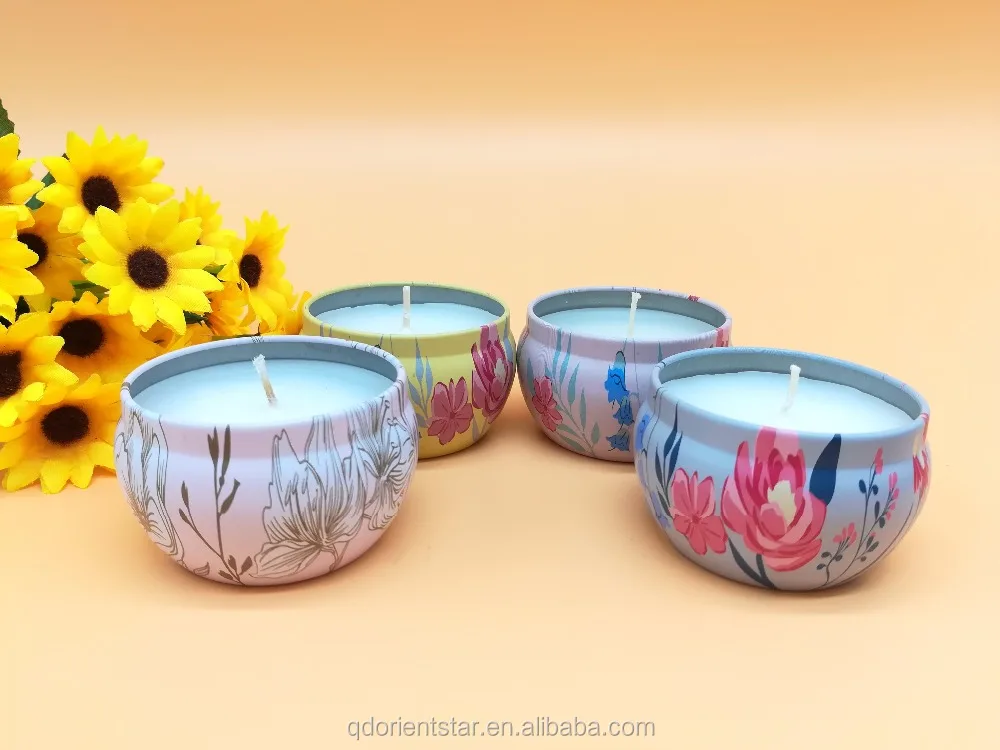 Hot Sales Gift Set Aroma Tins Jar Candle Natural Soy Wax Scented Candles Wholesale Luxury Tin Candle