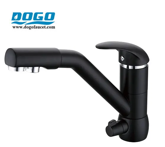 100% Brass Marble Painting Swivel Drinking Water Faucet 3 Way Water Filter Purifier Kitchen Faucets For Sinks Taps