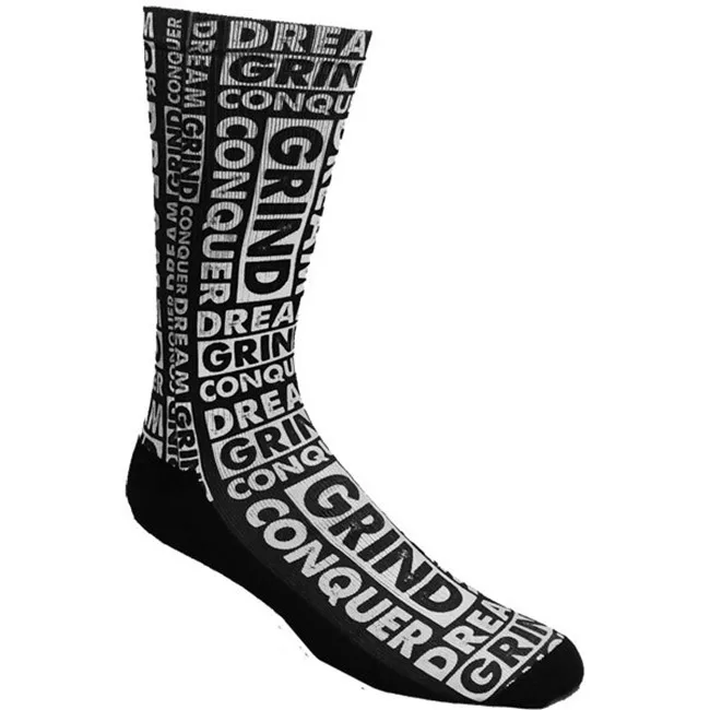 Spandex / Polyester Sporty  Custom Sublimation Socks, Wholesale Knitted Technics Polyester Tie Dye Sublimation Socks