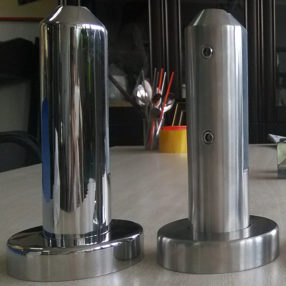 316 Inox Spigot glass balcony deck railing fence stainless steel support base for frameless glass balustrades