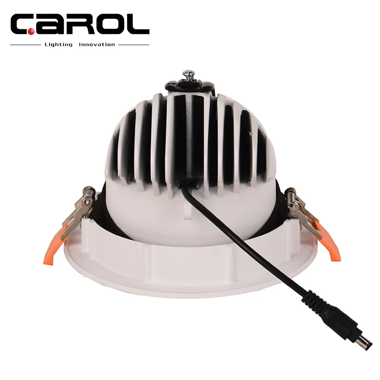 square ceiling recessed tunable cool white 30W 35W 38W adjustable aluminum led downlight recessed gimbal dimmable down light 220