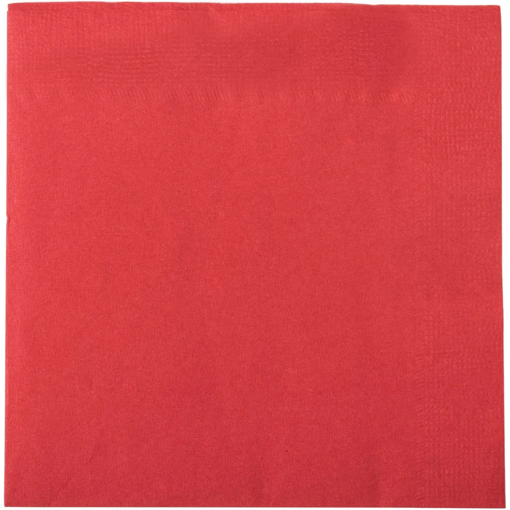 1/4 fold 2 ply custom wholesale red color paper cocktail napkins beverage napkins