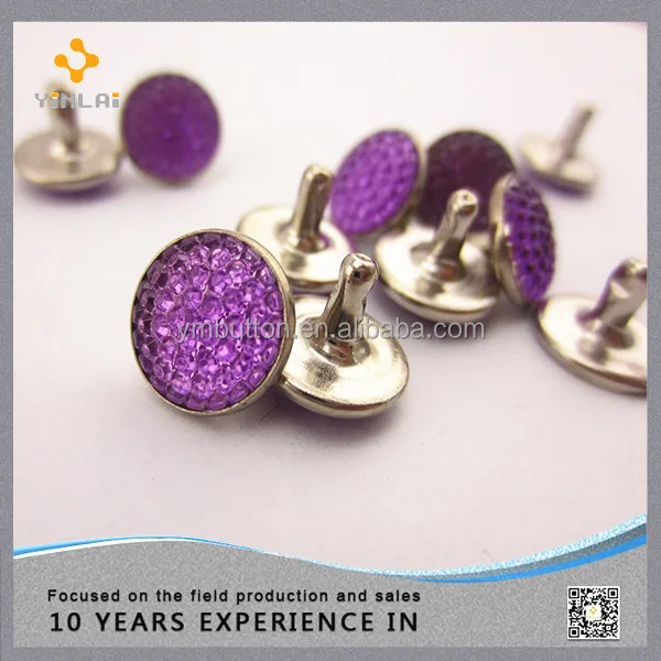 Open end and close end press rhinestone strass rivet for shoes